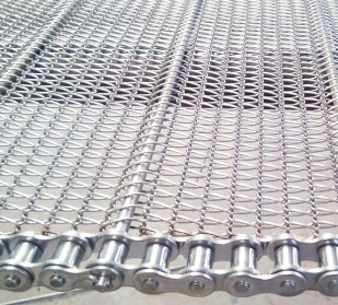 nastro metallico di 400mm 500mm Mesh Conveyor Flat Flex Belt con la catena