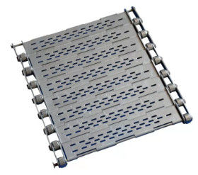 qualità  Punched Wire Mesh Conveyor Belt Stainless Steel Chain Plate With Baffle Fabbrica