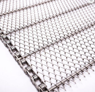 qualità  High Temperature Resistance Chain Drive Flat Flex Belt Wire Mesh for Conveyor Fabbrica