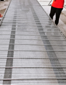 Il commestibile su misura 304 ss fissa il collegamento di Mesh Conveyor Belt Metal Chain