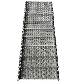metallo Diamond Mesh Steel Wire Conveyor Belt di 1mx0.6m