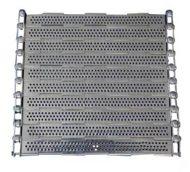 Landa perforata di Mesh Conveyor Belt Stainless Steel del cavo con il deflettore