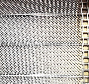 Industria alimentare su misura Diamond Mesh Steel Plate Conveyor Belt