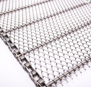 Comando a catena ad alta temperatura Flex Belt Wire Mesh piano di resistenza per il trasportatore