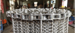 Comando a catena ad alta temperatura Flex Belt Wire Mesh piano di resistenza per il trasportatore