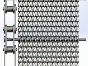 maglia dello schermo del metallo di Flex Conveyor Belt Heavy Duty dell'occhio di acciaio inossidabile di 1mm
