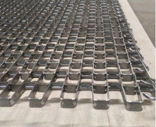 maglia metallica del rivestimento della parete del nastro trasportatore di acciaio inossidabile di 20cm-200cm