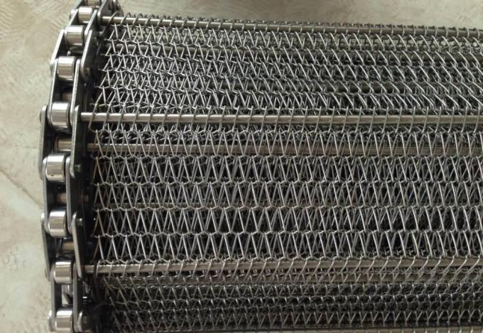 nastro metallico di 400mm 500mm Mesh Conveyor Flat Flex Belt con la catena 3