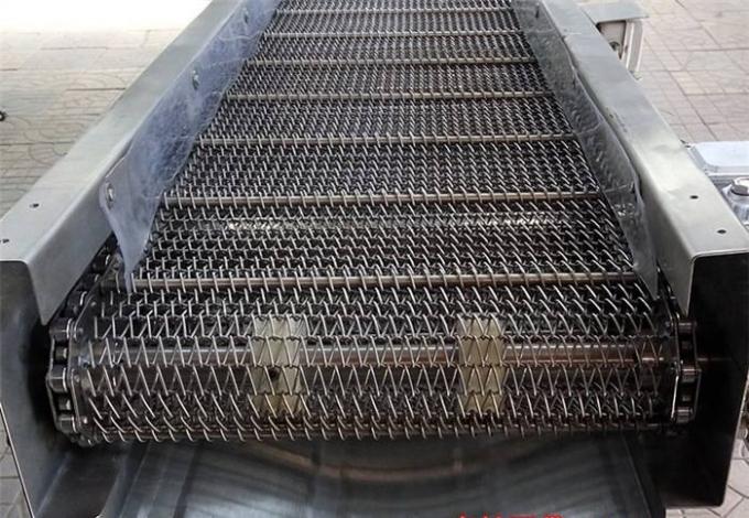 nastro metallico di 400mm 500mm Mesh Conveyor Flat Flex Belt con la catena 10